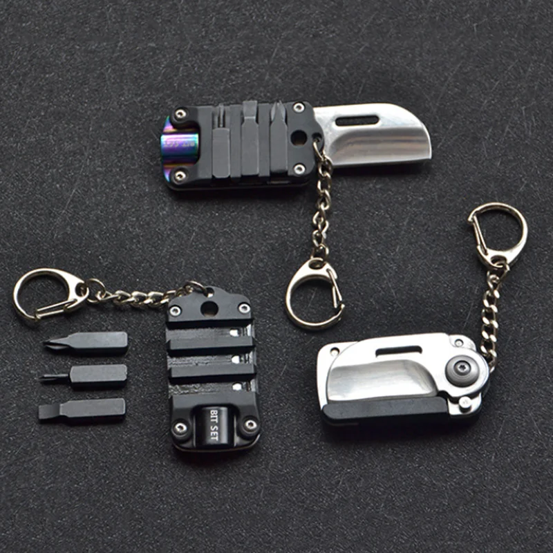 Imagem -03 - Multifuncional Chave de Fenda Pocket Fold Knife Mini Edc Chaveiro Portátil Outdoor Camping Utility Gadget Open Box