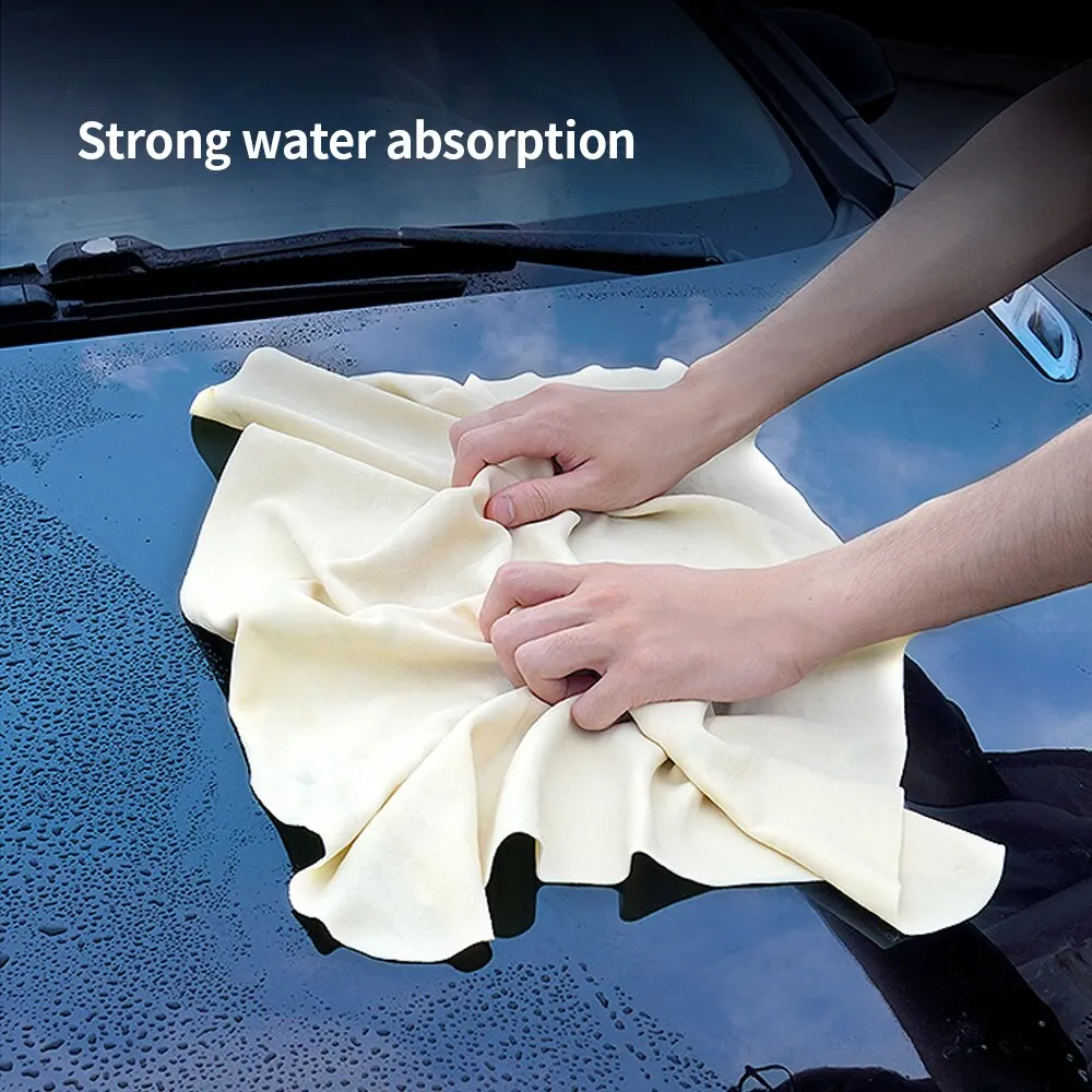 Natural Deerskin Free Shape Clean Leather Cloth Car Car Home Motorcycle Washing Care Quick Dry Cleaning Towel Super Absorbent