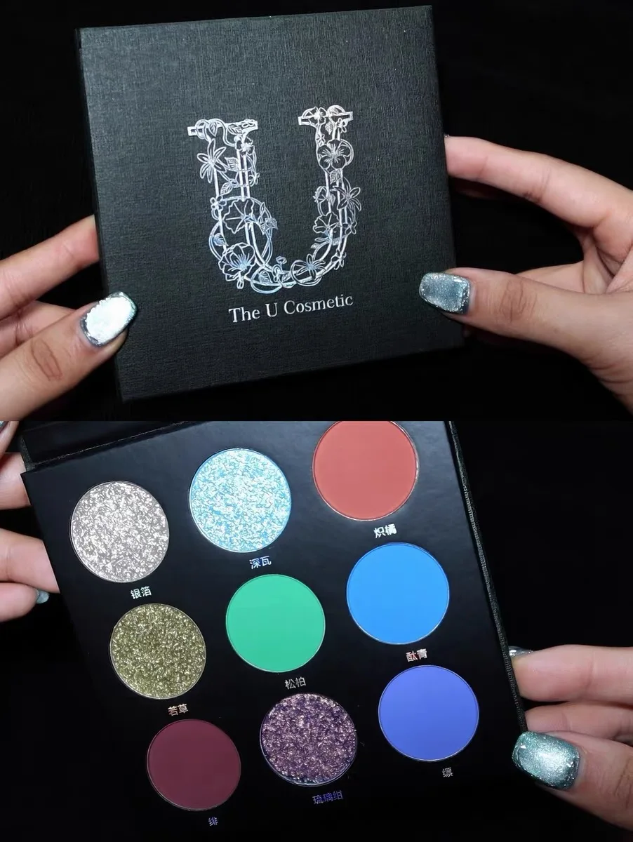 The U Cosmetic 9 Color Eyeshadow Plate Matte Pearl Chameleon Eyeshadow Makeup