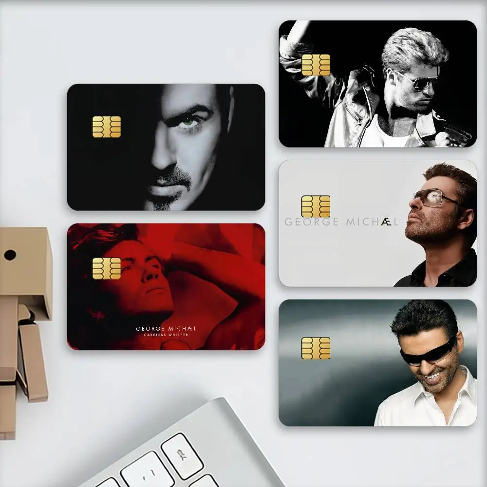 Singer George Michael Credit Decorative Card Stickers Suitable For Bank Cards Metro Transit Anti-scratch Gift 4PCS
