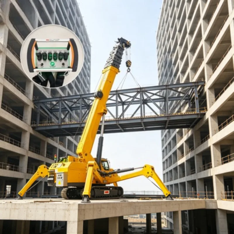 Spider Crane 5 Ton 6 Ton Mini Crawler Hydraulic Telescopic Boom Remote Control Lift CE Certified Foldable Mobile Equipment