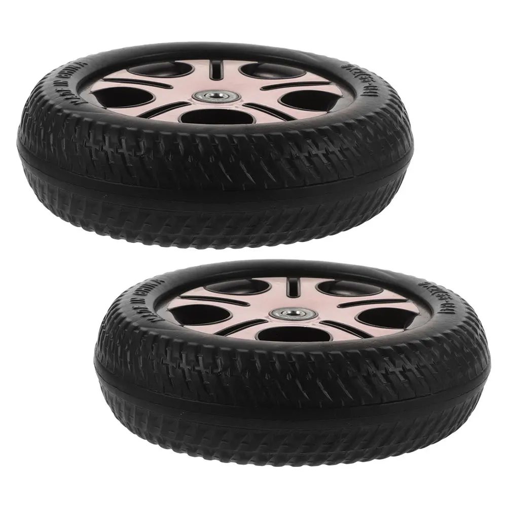 

2pcs Children'S Tricycle Wheels 0.8Cm Hole Diameter Lightweight Non-Skid Replacement Wheel Easy Installation Wear-Resistant