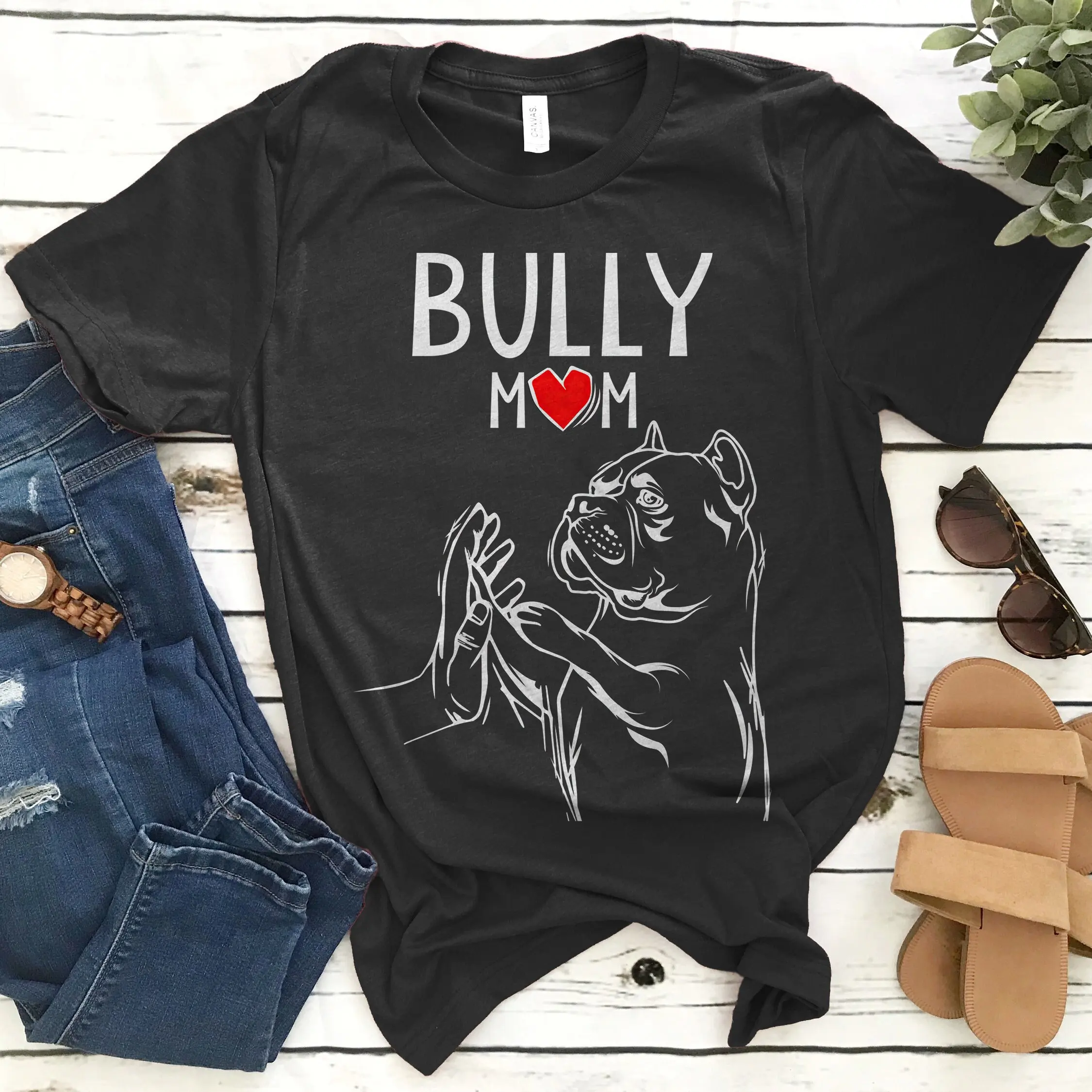 Bully Mom T Shirt America American Dog Mother Pitbull