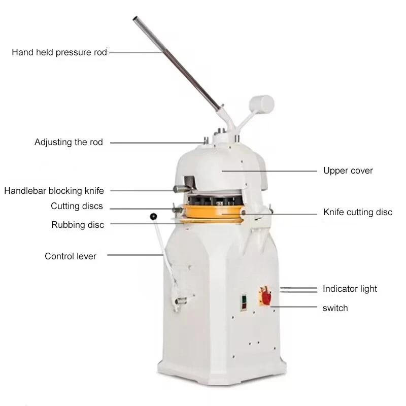工場直販 高品質 半自動生地分割丸め機 CE認証付き