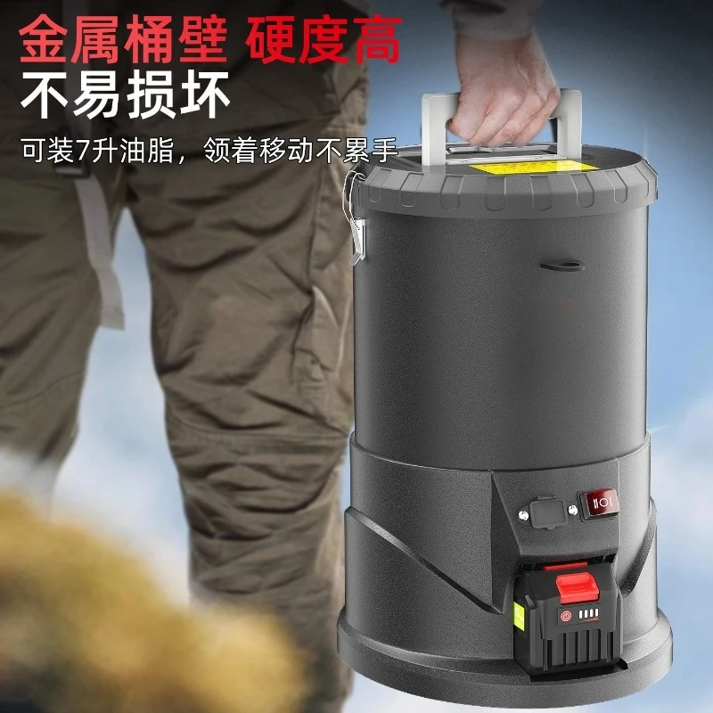 24V Lithium Battery Electric Grease Gun High Pressure for Excavator Bucket Type with Cable