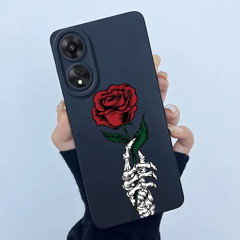 For Oppo A78 4G / A78 5G CPH2565 CPH2483 CPH2495 Phone Case Casing Silicone Sweet Fashion Painted Lovely Flower Printed Cover