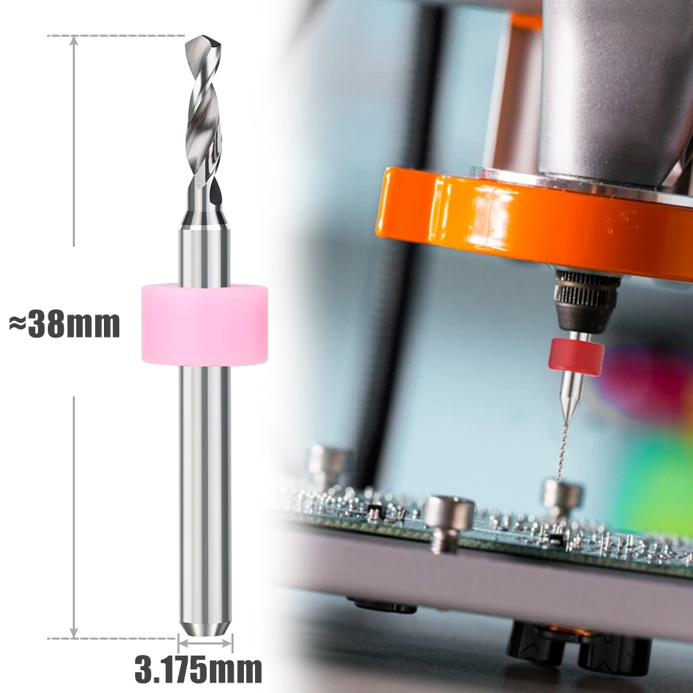 Juego de 10 Brocas para PCB XCAN de 0.1-3.175 mm, Brocas de Carburo Micro con Vástago de 3.175 para Modelado de Madera y Circuitos Impresos