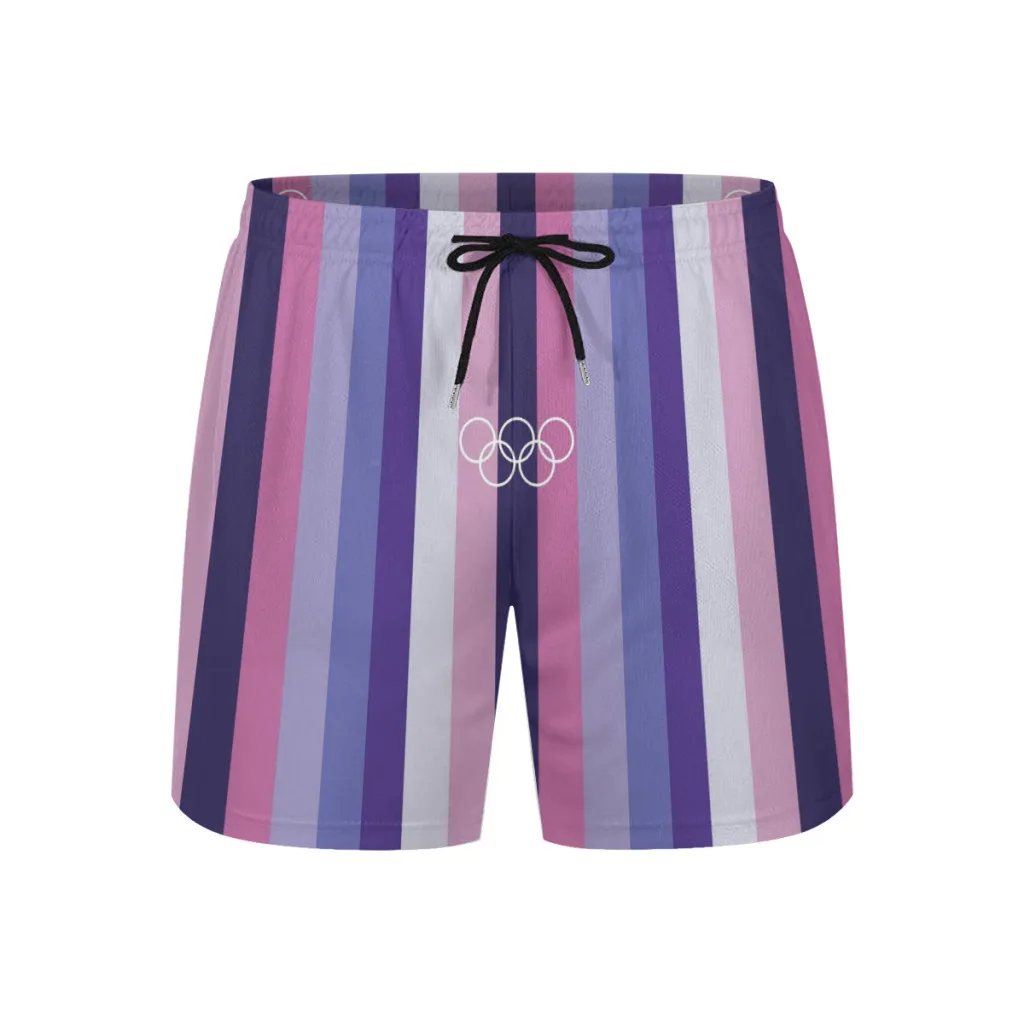 

2024 Paris Colors Men's Shorts Swimsuit Men's Swimming Shorts Sexy Beach Surfboard