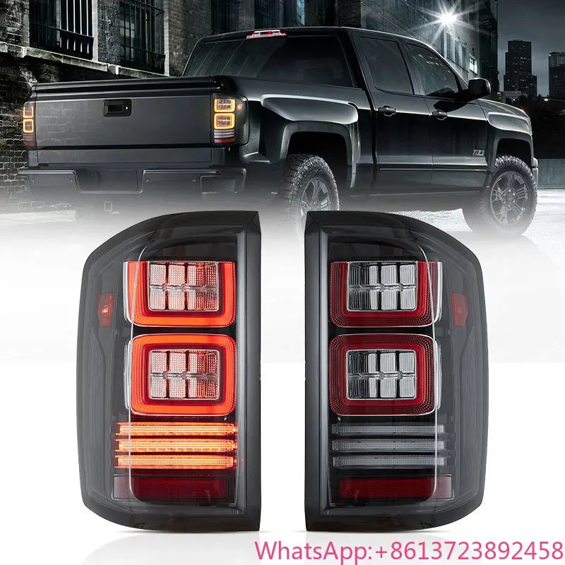 

VLAND New Style Plug and Play LED Tail Lights 2014-2018 Car Taillight for Chevrolet Silverado 1500 Rear Lights