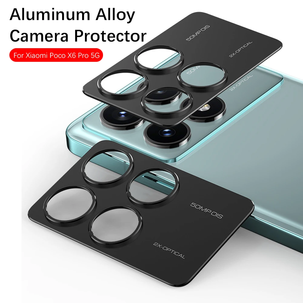 Poko Little X6 x 6 Pro X6Pro 5G Case Metal Camera Protector Cover For Xiaomi Poco X6 Pro 5G Aluminum Alloy Back Lens Ring Flims