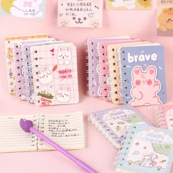 1Pcs 80Sheet Creative Cartoon Coil Book Student School Supply Pocket Notebook Sketchbook Portable Mini Notepad Kawaii Stationery