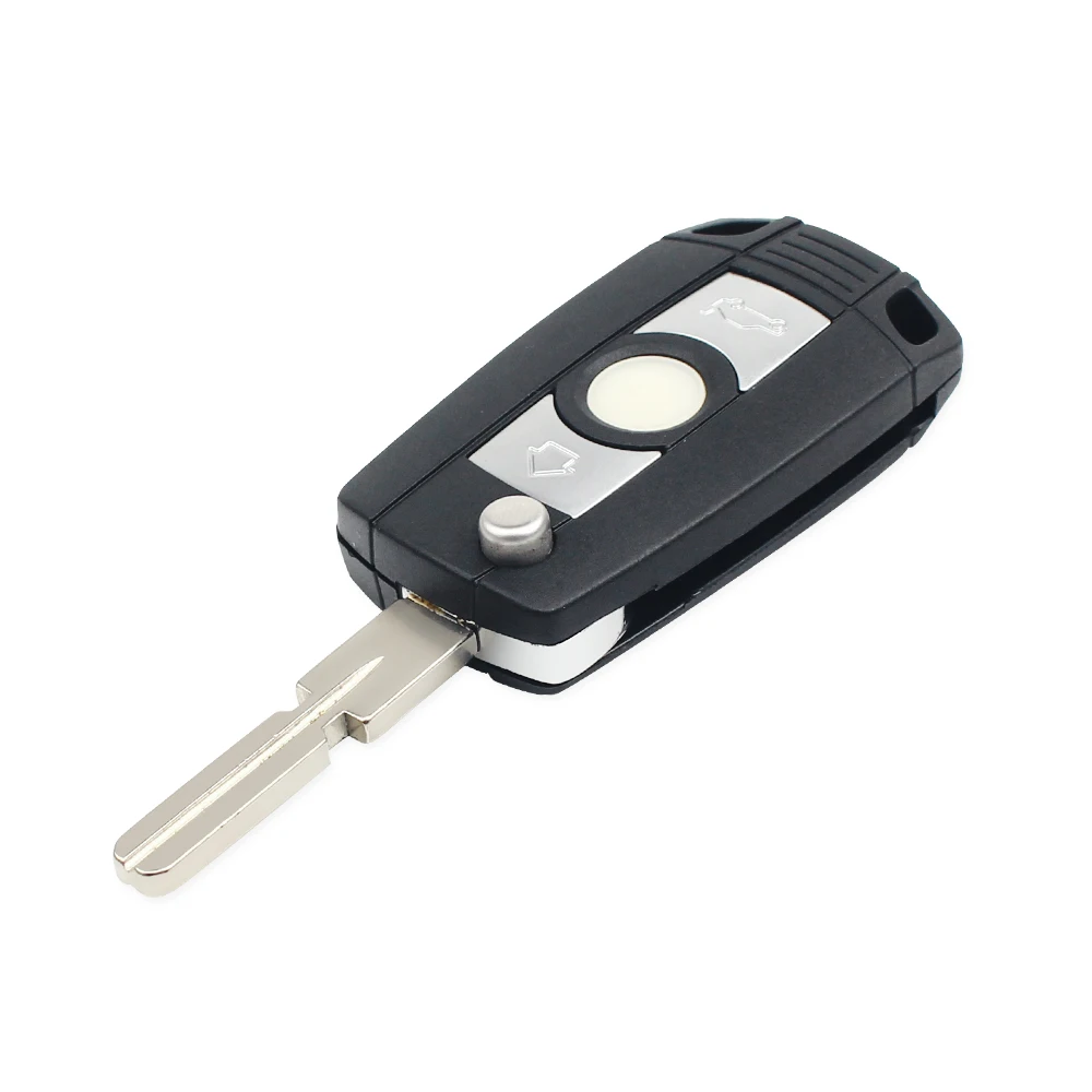 KEYYOU For BMW Car Key Case For BMW 1 3 5 6 7 Series X3 X5 Z3 Z4 3 Button Modified Flip Key Remote Fob HU92/HU58 Blade