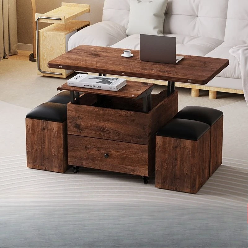 Coffee table dining table dual-purpose integrated living room simple household foldable mobile small apartment table