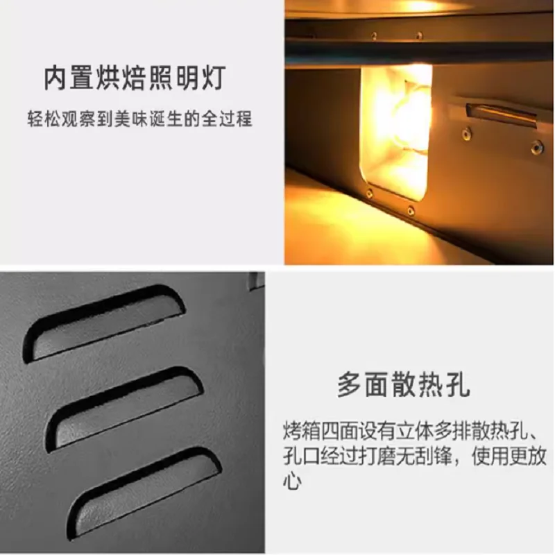 ماكينة فرن كهربائية تجارية عالية السعة، ماكينة خبز كعكة البيتزا، ماكينة خبز بطبقة مزدوجة