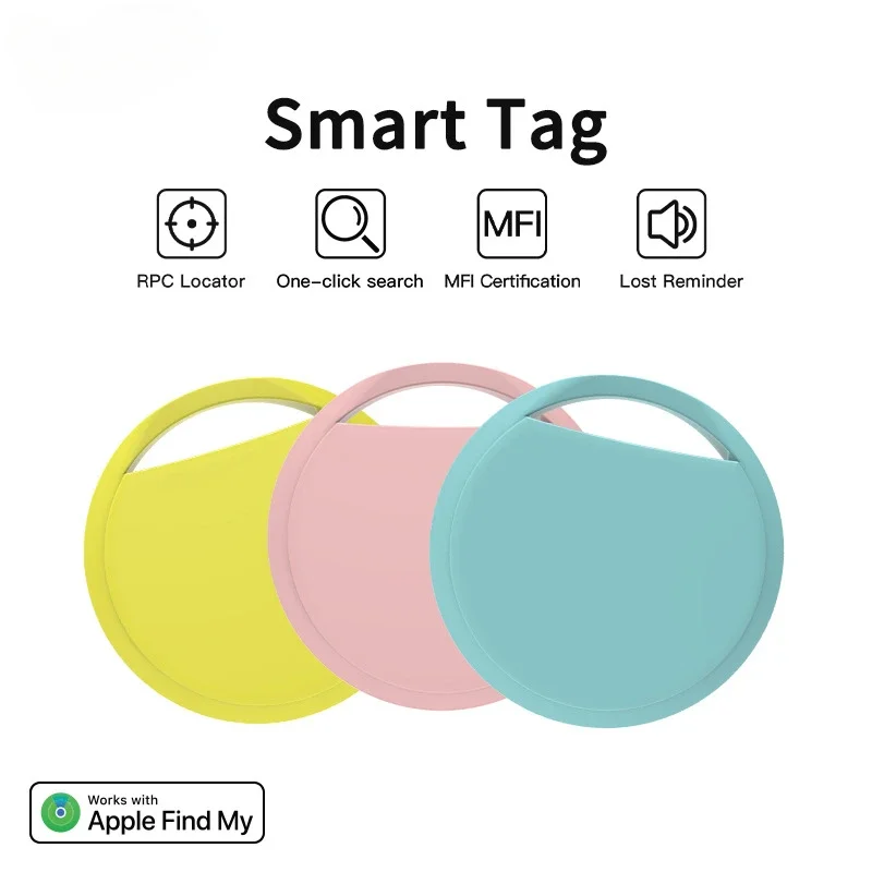 Find My Airtag Mini GPS Locator Tracker Air Tag Tracking Anti-Lost Device Locator Tracer for Pet Dog Cat Car Wallet Key Collar