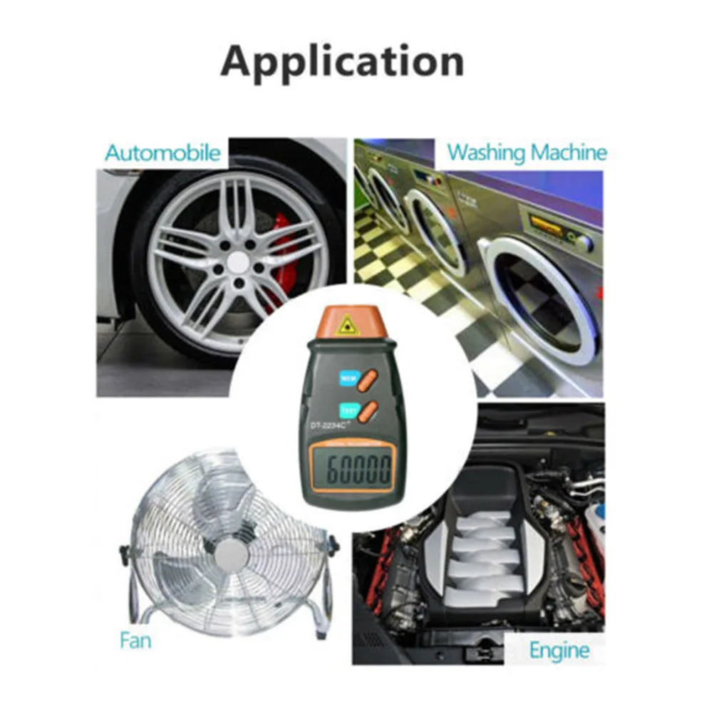 

Digital Tachometer Md-2234c Plus High Class Ii 25-99999 Range Rotary Tester Automatic Switchover Red LED Beam Display Non