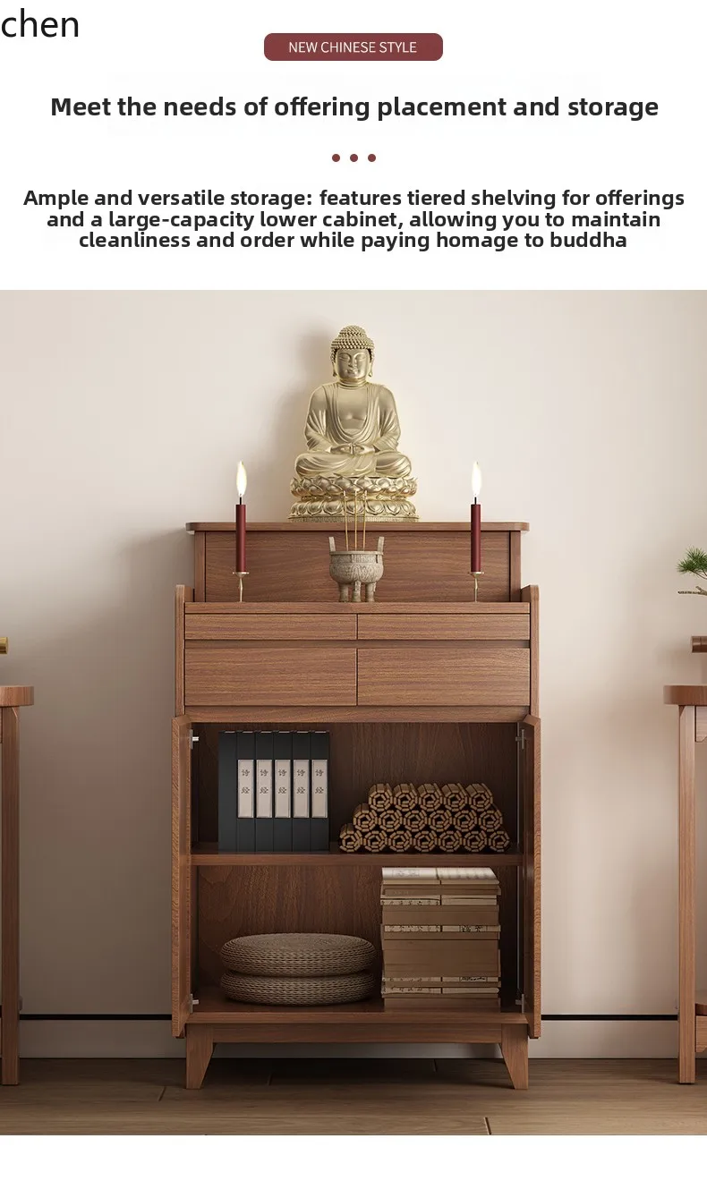 YFY  Style Solid Wood  Altar Incense Table Home Use Worship   Incense  Altar Small Living Room