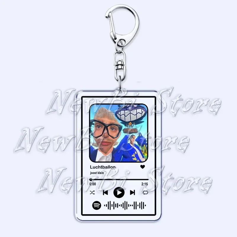 Trending Singer Joost Klein Keychain for Women Bag Accessories Europapa Music Playlist Code Keying Jewelry Fans Friends Gifts