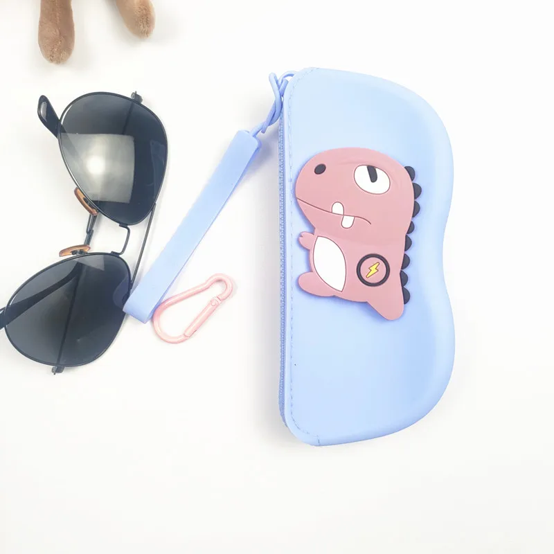 ซิลิโคนซิปแว่นตากระเป๋ากันน้ํากระเป๋าเครื่องสําอางค์เหรียญกระเป๋าผู้หญิงสี Candy ป้องกันฝุ่นแว่นตากล่องของขวัญ B2