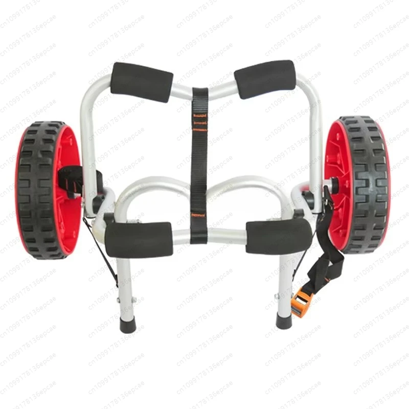 Transport Cart Dolly Trailer Traction Wheel Trolley with Tighten Belt Kayak Boat Transporter Kayak Trailer Trolley