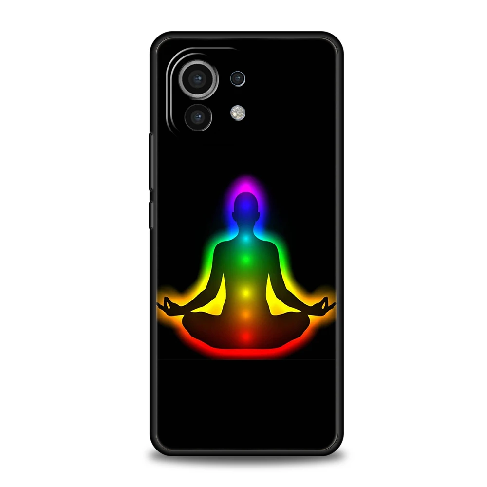 Funda de teléfono para Xiaomi Mi 15 14 13 12 11 Ultra 14T 13T 12T 11T 10T Pro Lite carcasa suave de TPU a prueba de golpes Mandala Chakra Yoga