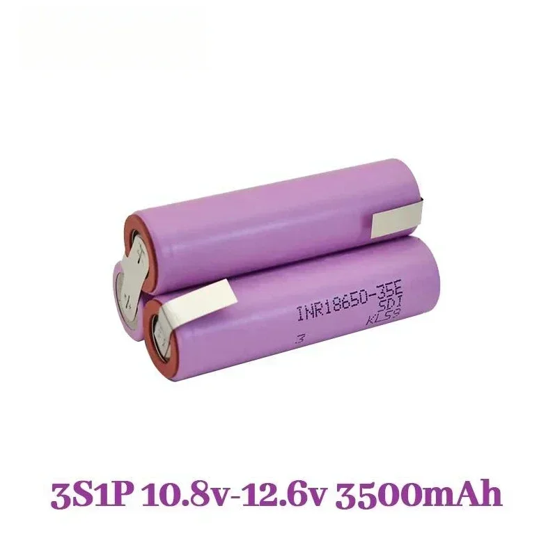 Batterie de soudage pour tournevis, 2024, 20A, 18650, 35E, 3500mAh, 7000mAh, 3S, 4S, 5S, 6S, 8S, 7.4V, 12.6V, 14.8V, 18V, 25.2V, 29.6V