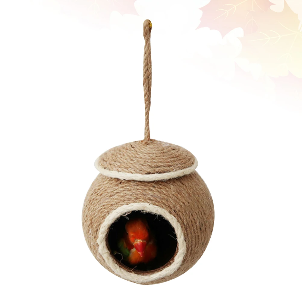 

Round Ball Shape Rope Weaving Hanging Sleeping Durable Safe Hammock Birds Nest Climbing Bed Warm Nesting \ **：**