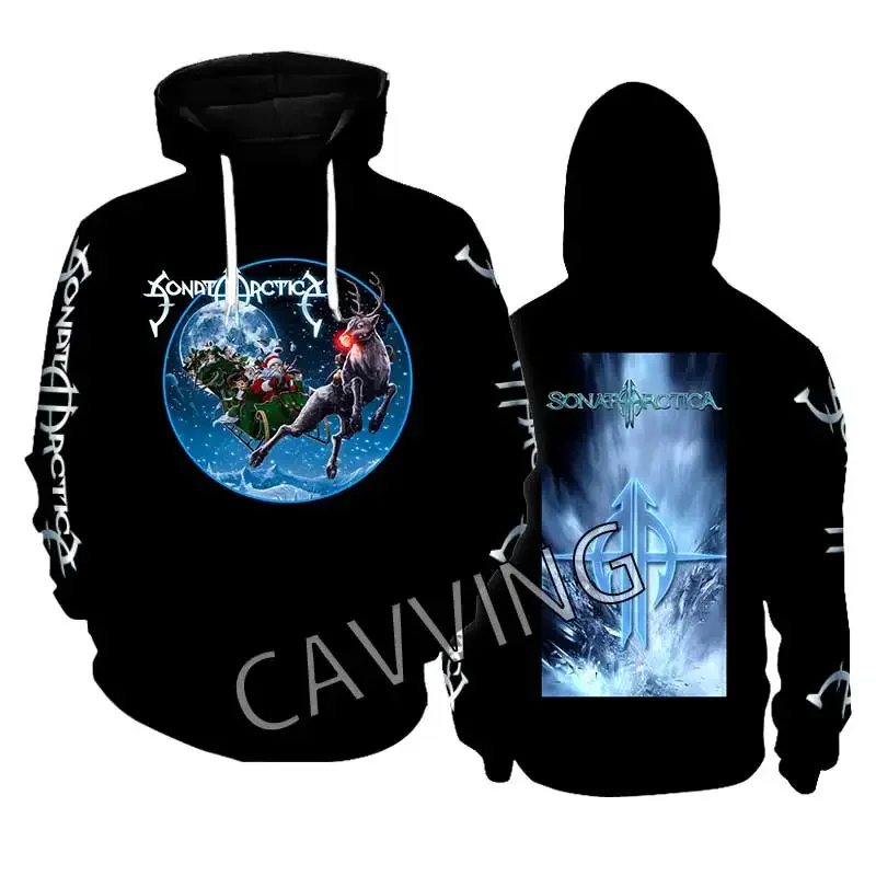 New Fashion Printed Sonata Arctica Band  Metal Rock Aesthetic Hoodies Sweatshirt Gothic Top Harajuku Cotton Unisex Clothing  L2