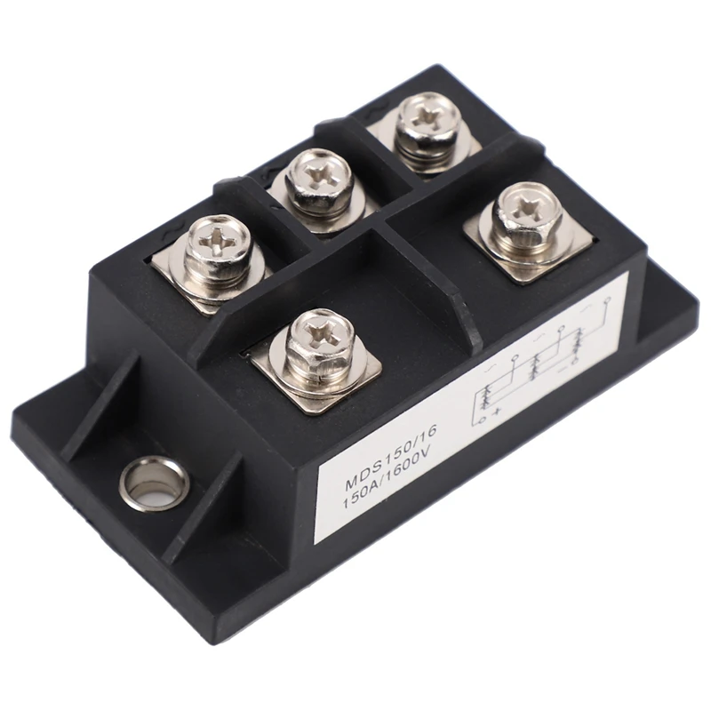 FULL-MDS150A 3-Phase Diode Bridge Rectifier 150A Amp 1600V Copper 150 Celsius 80X40x33mm Metal Case Diode Bridge Control