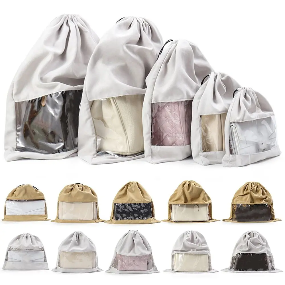 Bolsa de almacenamiento de gran capacidad, resistente al polvo, lavable, de color blanco, tipo bolso de mano, bolsa antipolvo, para guardar ropa, zapatos y artículos de maquillaje.