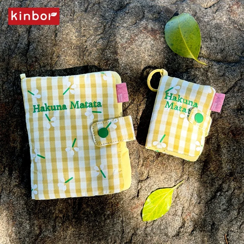 Kinbor A6/Mini HandJournal,Carefree Undated Self-Fill Planner,Soft Ultra-Light Cloth Cover,Cute Healing Notebook For Notes&Diary
