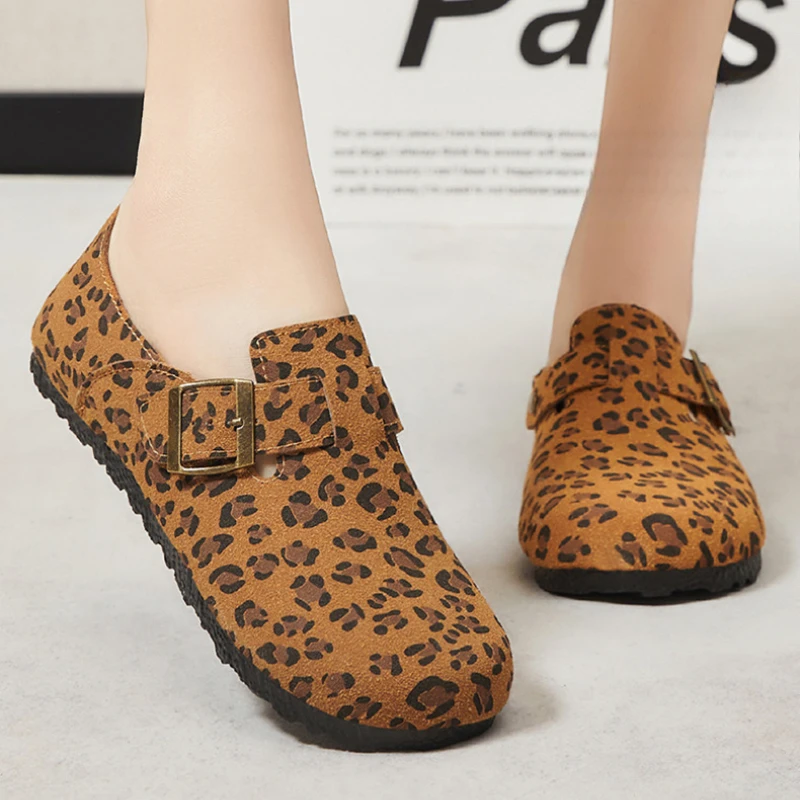 

Leopard Print Women's Casual Shoes Fashion Women's Flats Shoes Lightweight Non-Slip Breathable Shoes Comfortable Platform Shoe