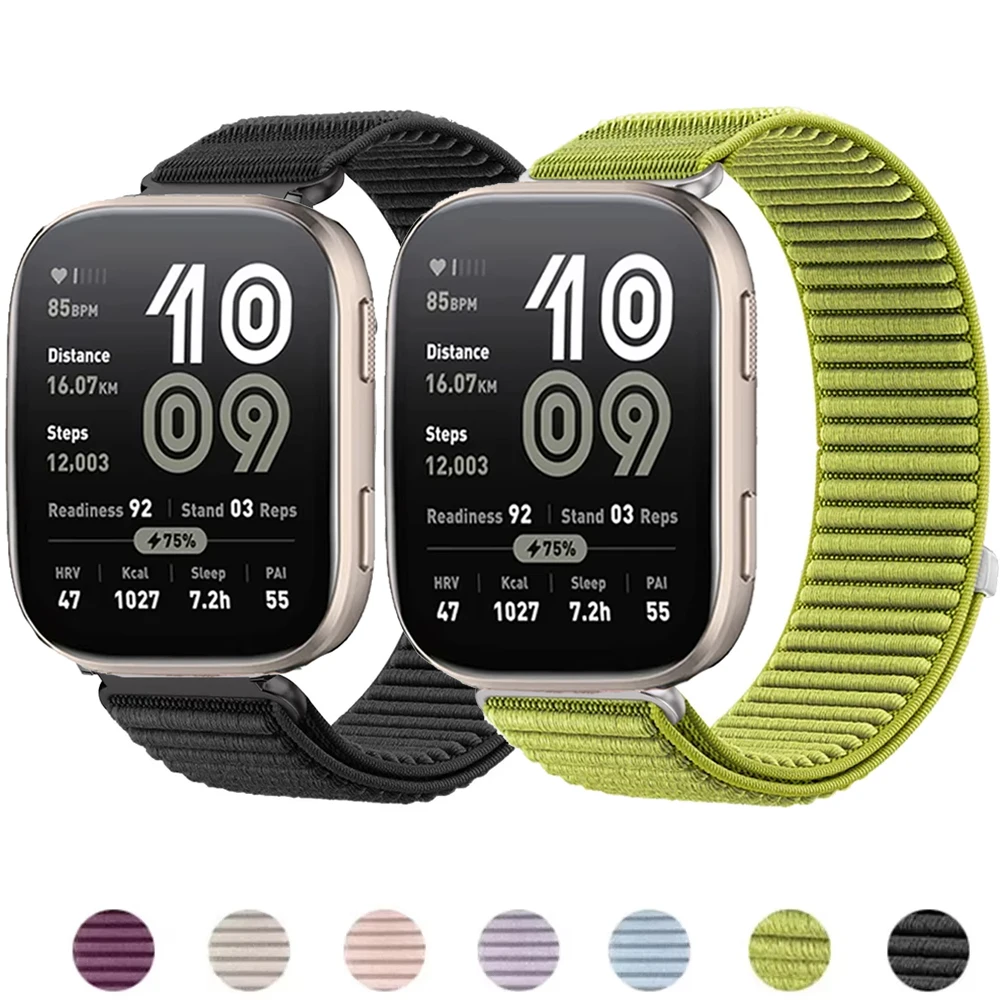 

20mm 22mm Watch Strap For Amazfit bip 6/5/active 2/Balance/GTS/4/2e/Mini/3/GTR/4/2/Pro nylon bracelet correa huawei gt 5 4 band