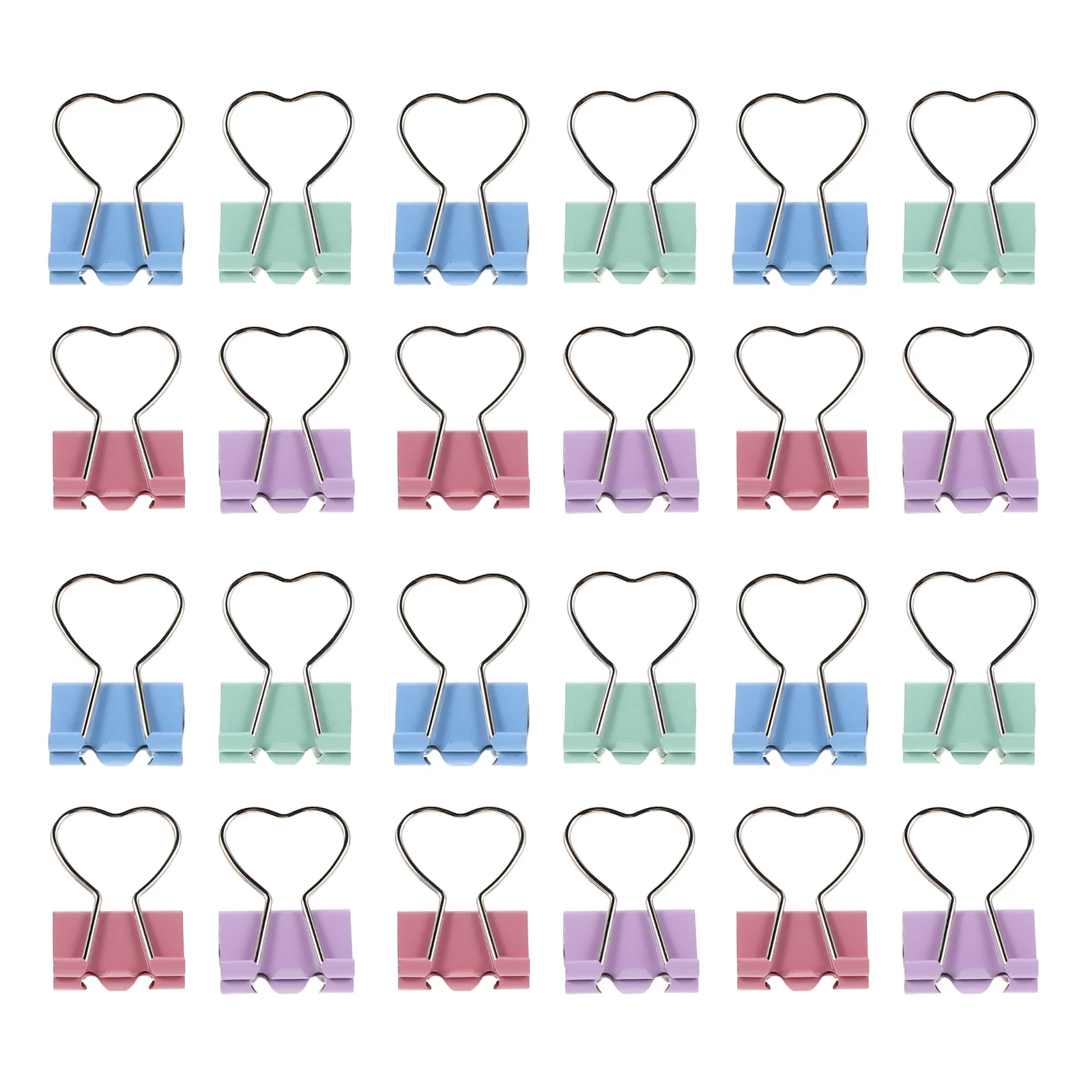

24Pcs Heart Metal Binder Clips Sturdy Page Holders for Journals Notebooks Documents Organizing Office School Home Stationery