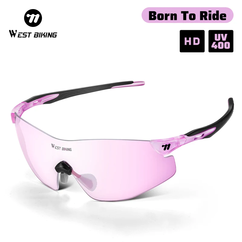 

WEST BIKING Cycling Sunglasses UV400 Protection Anti Dust Windproof Eyewear TR90 Frame HD Vision Widen Range Outdoor Goggles