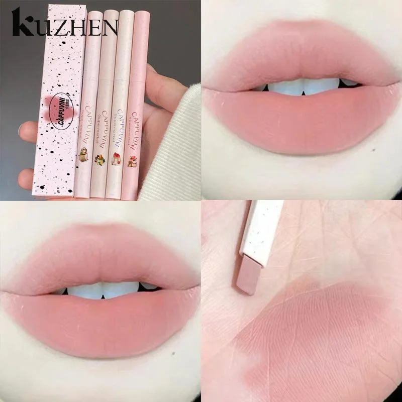 قلم تحديد الشفاه الخفيف الحلو والناعم غير اللامع يخطط على شكل الشفاه يدوم طويلاً وليس من السهل أن يتلاشى ولا خلع المكياج بطانة الشفاه العارية #4