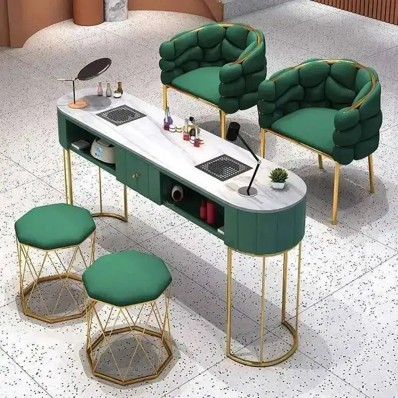 

with Set Manicure Professional and Double Furniture Nordic Tables Single for Marble Salon Table Nail Luxury Light Vacuum Cleaner