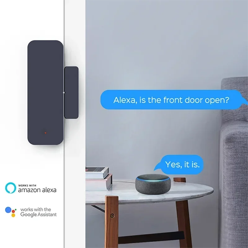 Tuya zigbee wifi sensor de porta janela entrada sensor segurança assaltante sensor magnético alarme vida inteligente trabalho com alexa google casa