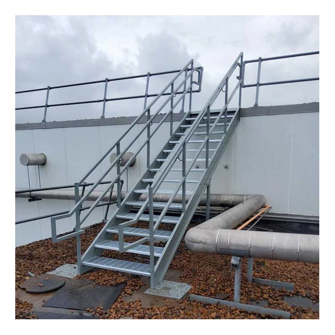 

Outdoor Hot-dip Galvanized Carbon Steel Staircase with Anti Slip Stepspromote sales