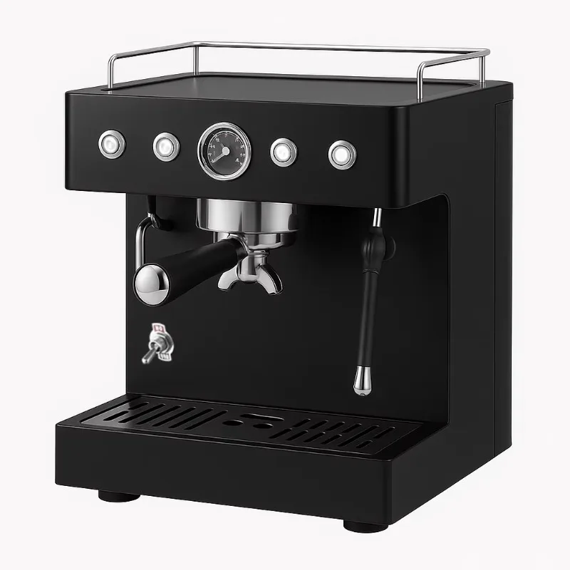 Коммерческий двойной бойлер, полуавтоматический с системой горячей воды, компактная эспрессо-машина из нержавеющей стали с одной головкой для бизнеса
