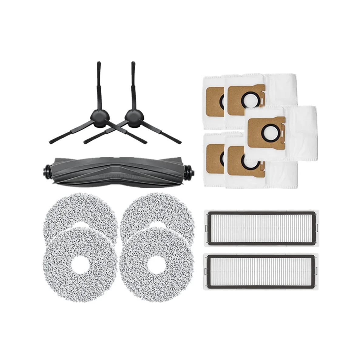 قطع غيار ملحقات الروبوت لـ Dreame Bot L10S Ultra, X10 مكنسة كهربائية روبوتية, مرشح فرشاة جانبية رئيسية, فرشاة جانبية سوداء