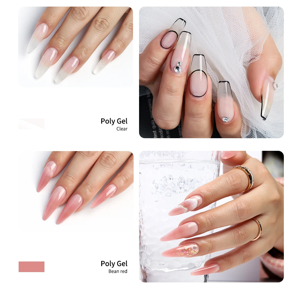 6 قطع * مجموعة جل 15 جرام، جل موسع سريع للأظافر، متين وطبيعي، مناسبة لتعزيز الأظافر أو إعطاء الهدايا - للسيدات #3