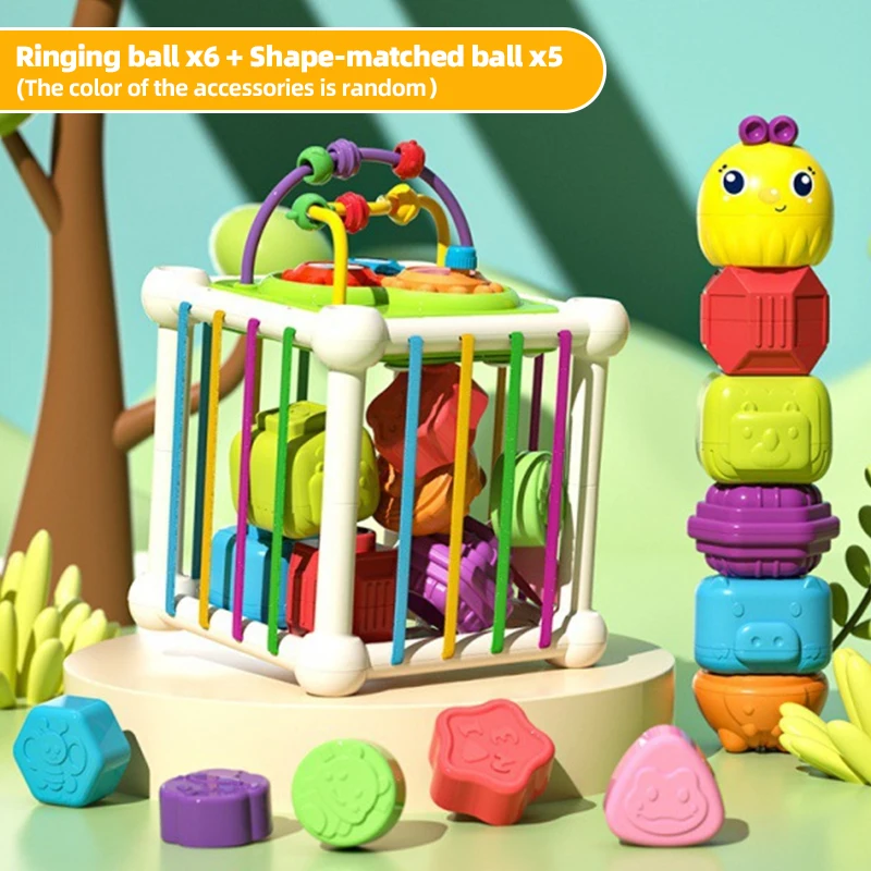 Bebé Montessori apilamiento forma Color aprendizaje Arco Iris forma bloques clasificación juego rebordear niños juguetes educación 18M + regalos para niños pequeños