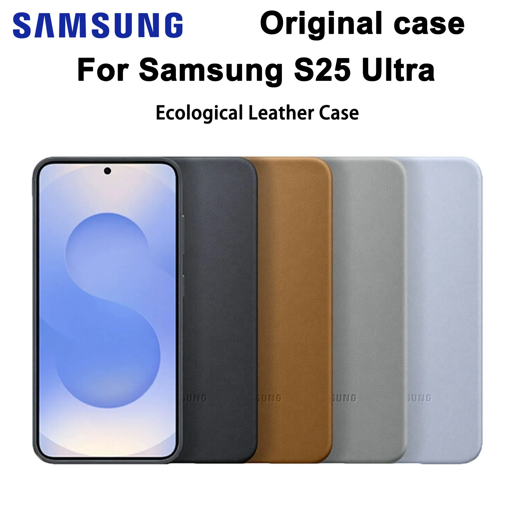 

Оригинальный чехол для телефона Samsung S25 Ultra, экологически чистый чехол для телефона, экологический кожаный защитный чехол, устойчивый к падениям