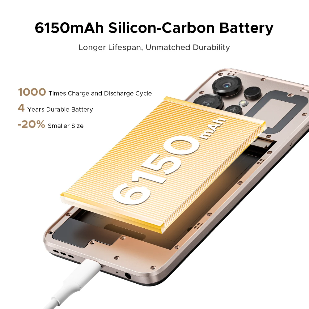 DOOGEE Note56 X 5G mobiele telefoon 8,45 mm slank lichaam 6,56 "90 Hz scherm Android 16 6150 mAh batterij Al scèneherkenning smartphone