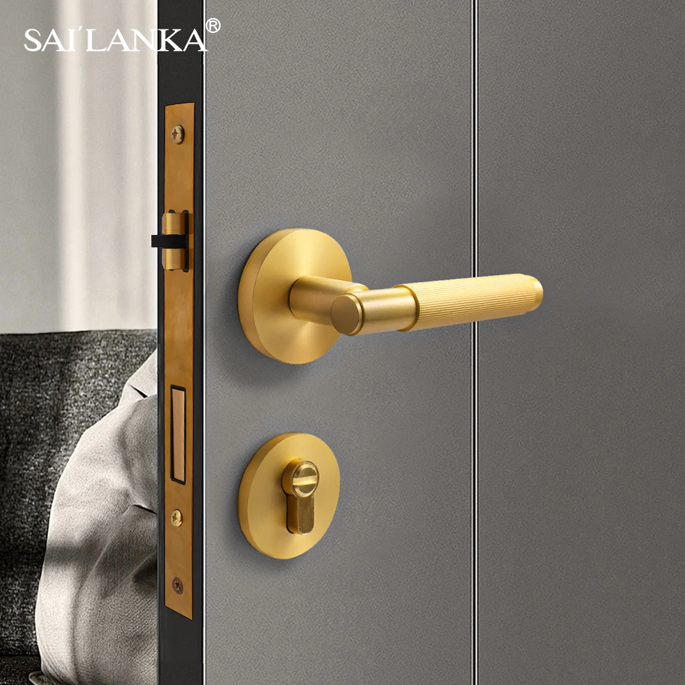 

SAILANKA Modern Apartment Door Lock Security Door Locks Bedroom Mute Deadbolt Locks Home Renovation Hardware Split Lock