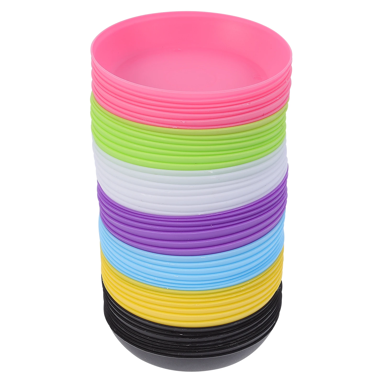 

50 Pcs Flower Pot Base Durable Anti Slip Saucer Plastic Flower Pot Plate Holder for Garden Balcony Plant Pots Accessories
