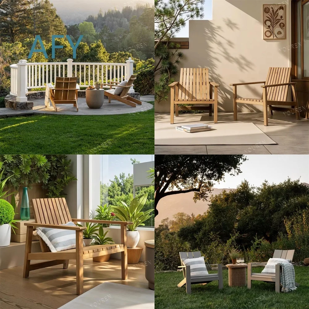 Outdoor Teak Furniture Set for Garden Patio Hotel Outdoor Sofa Set for Backyard Deck Balcony Modern Weatherproof Lounge