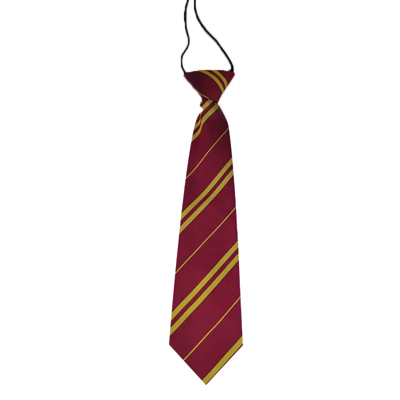 Children Stripe Tie Harris Wizarding Academy Cosplay Magic School Costume Accessories Boys Girls Necktie Prop Halloween Party