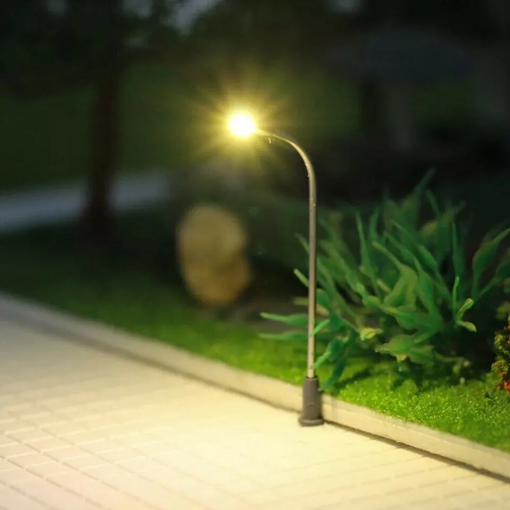 10pcs Wall Lamps LED Street Outdoor Lamps HO Scale Houses Building Set Garden Home Decor Decoration Crafts Miniatures Lampshade